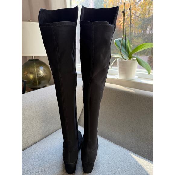 STUART WEITZMAN City Microstretch Suede Over-the-knee Boots Black Sz 10.5 - Picture 9 of 16